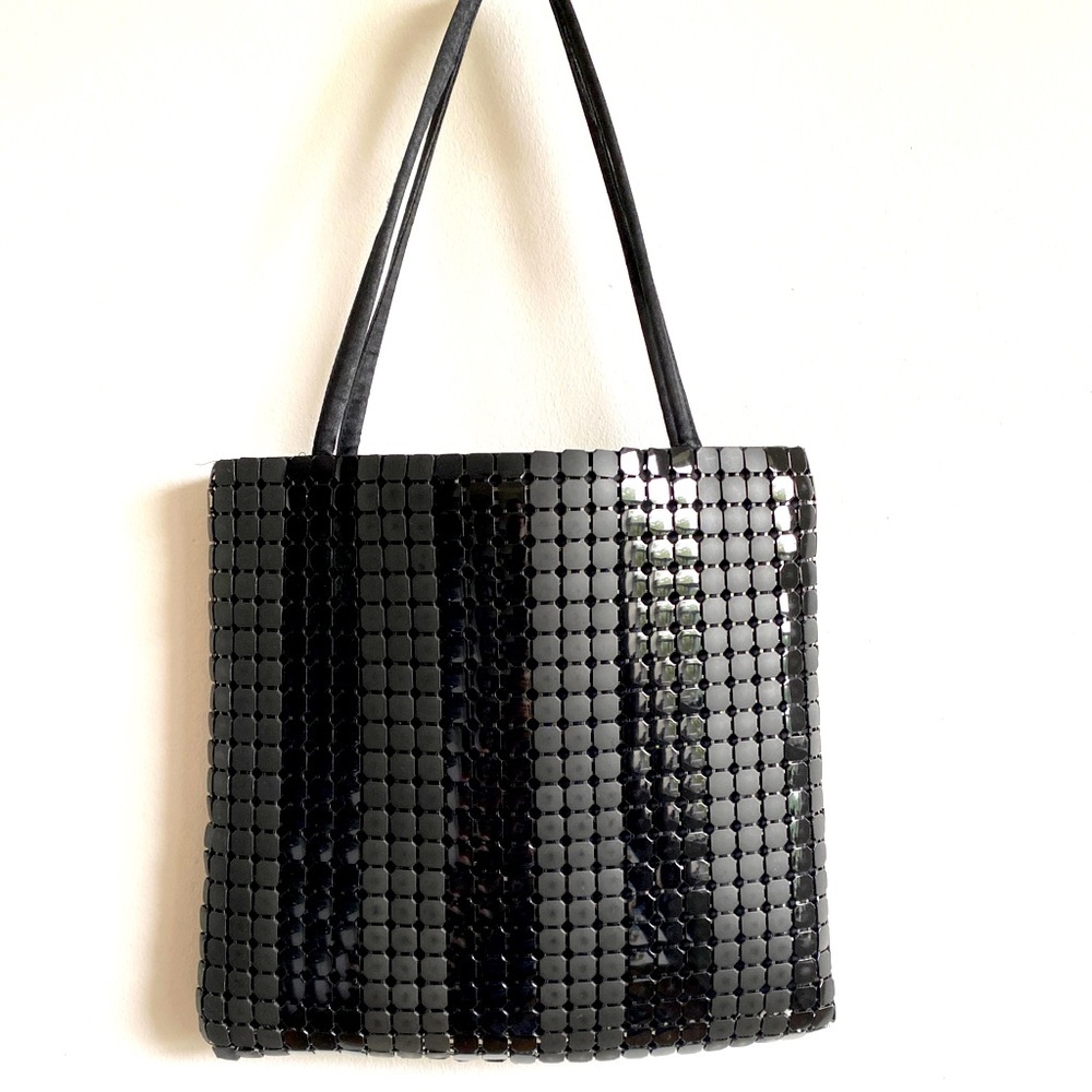 Vintage black chainmail handbag